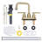 4 in. Centerset 2-handle High Arc Bathroom Faucet with Drain Assembly-64735060