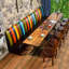 Banc rembourré en similicuir Modern Cafe