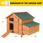 16.14m² Chicken Coop with Nesting Box For Up To 3 Chickens