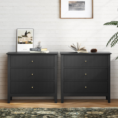 3 Drawer Dresser Set （set Of 2)