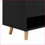 Armoires, armoire à chaussures contemporaine noire avec tablettes réglables Pieds en bois massif pour le vestibule | Noir | Contemporain