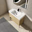 Meuble-lavabo de 36 po avec lavabo en résine et armoire élégante - lavabo simple en chêne forme polyvalente 36