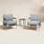 Light Gray Frame/Light Gray Polyester Cushion