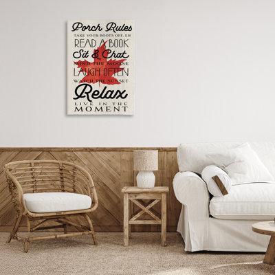 Canada Porch Rules with Leaf Canvas, design by Lil' Rue