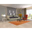 Tapis oriental orange en laine Kilim 5 x 8