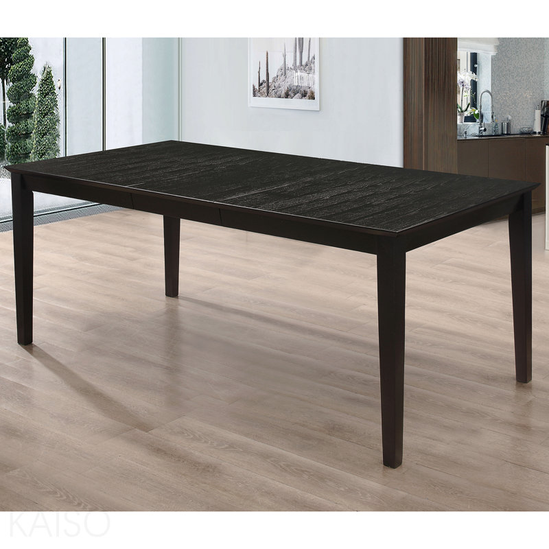 Alexander Black Rectangular Extension Leaf Dining Table