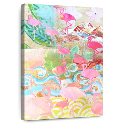 Flamant rose collage