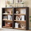 Bibliothèque standard Ann à 5 niveaux en bois, chêne brun/naturel, 180 cm H x 79 cm L-443083135-364607480