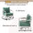 3 Piece Patio Outdoor Aluminum Swivel Rocking Chair with Coffee Table and 6.7" Thickened Cushions, All Weather Outdoor Furniture Chairs for Garden, Poolside, Deck-White-1354285720