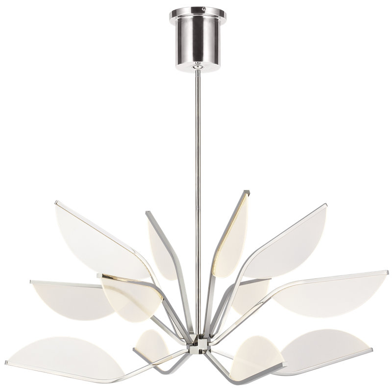 Belterra 38 Chandelier, Polished Nickel, 22.5" H x 38" W x 38" D