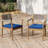 Acacia Wood Outdoor Dining Chairs-1871365844