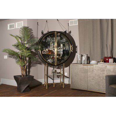 85.3'' Artificial Palm Tree In A Tall Beige Fiberstone Planter