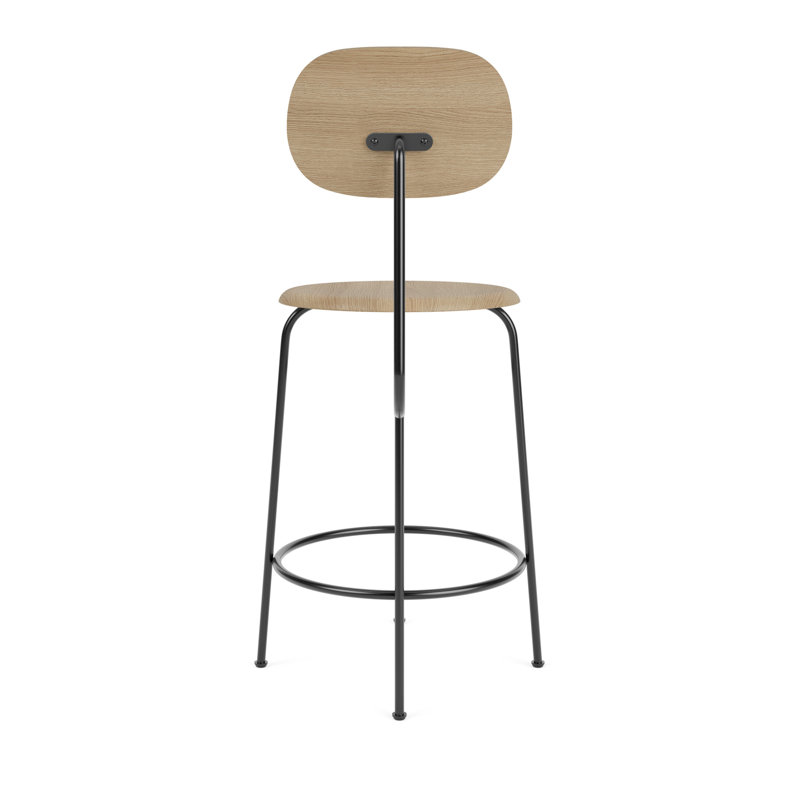 Afteroom Stool with Metal Frame, Natural Oak