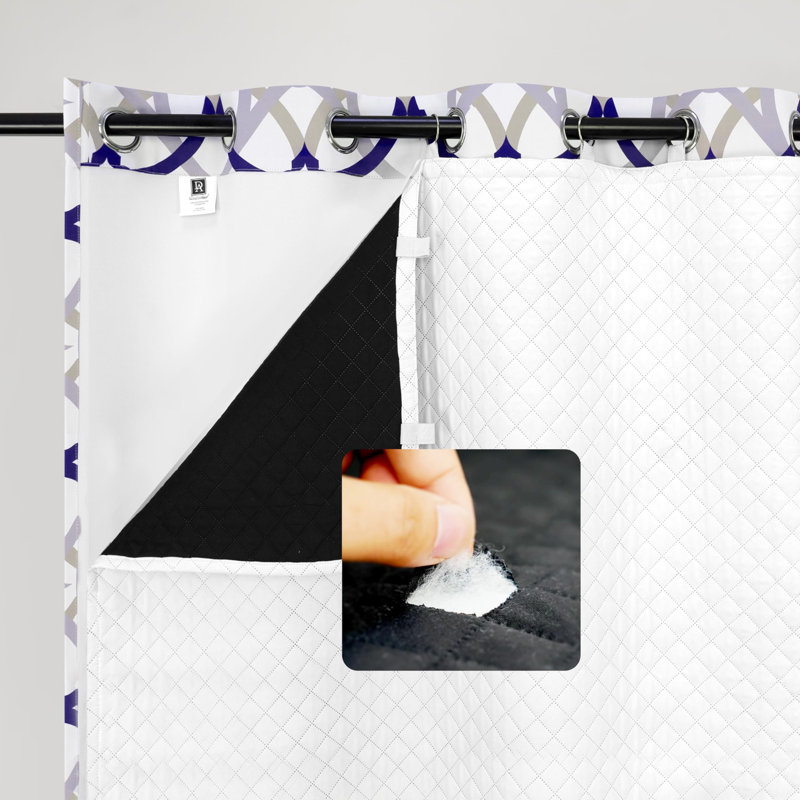 Rideau obscurcissant en polyester Lucea, 50" W x 98" L
