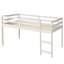 Lit mezzanine simple bas avec cabinet et bureau portatif à roulettes Low-401190715