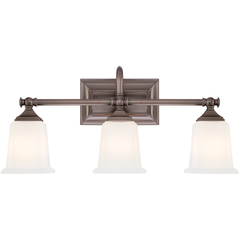 Nicholas Vanity Light, Harbor Bronze, Off White