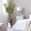 Arbre artificiel en fleur noire et blanche-104345534