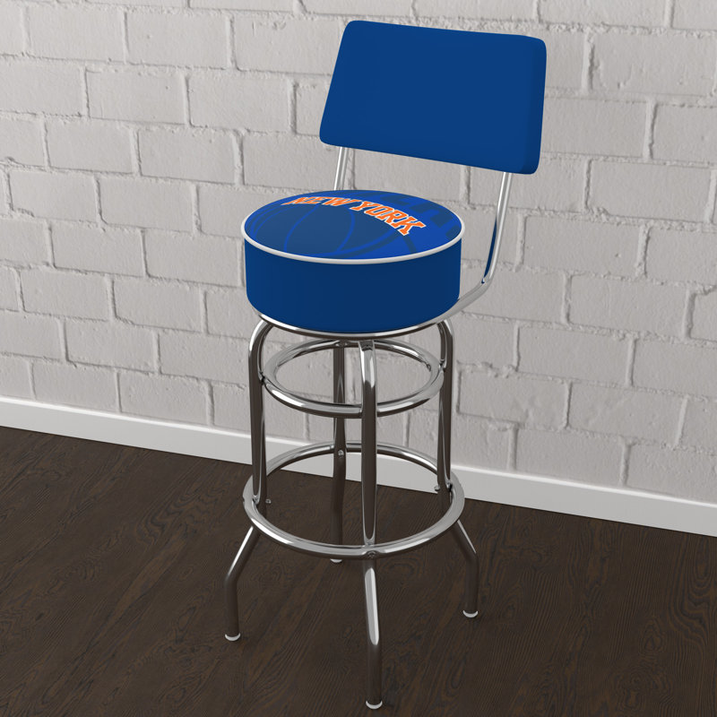 Swivel Upholstered Counter Stool with Steel Frame