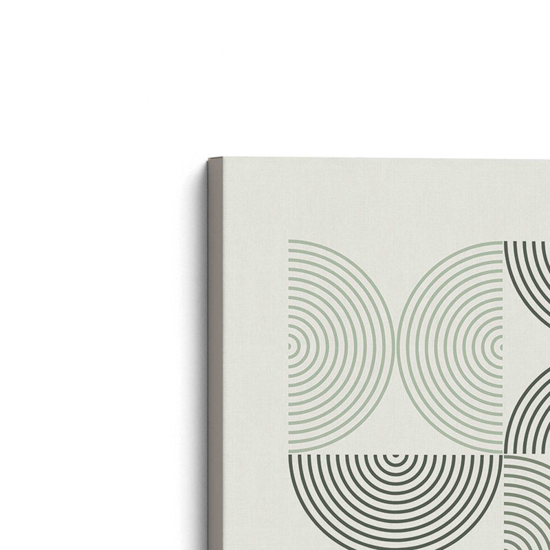 Affiche de composition Bauhaus, H 36 po x l 24 po, Beige/vert, Toile tendue