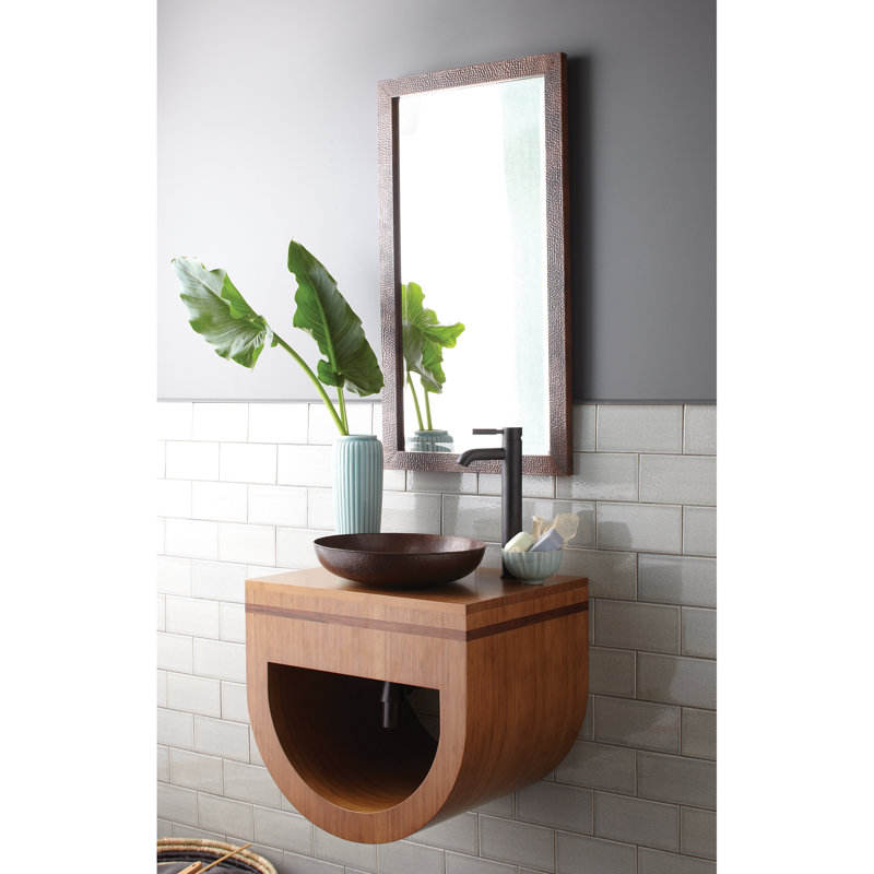 Rustic Beveled Bathroom/Vanity Mirror, 40" H x 28" W