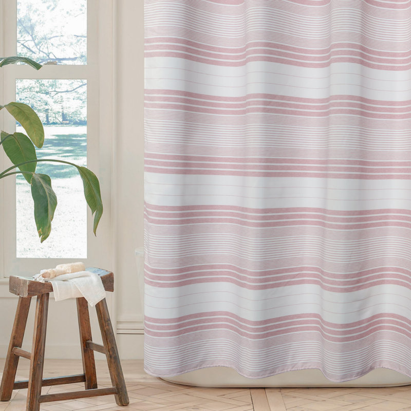 Rideau de douche Beach Stripe, Mauve