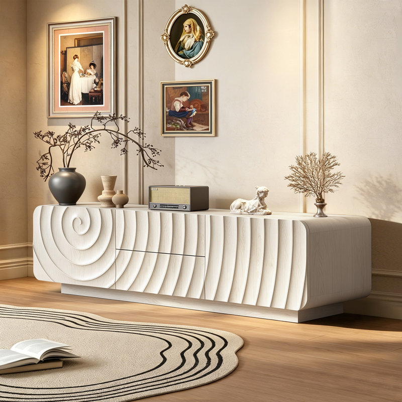 Meuble télé 58 po Modern, Blanc