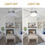  Ventilateur de plafond encastré chromé intelligent de 44 pouces avec lumière, télécommande et commande APP, moteur à courant continu, ventilateur réversible silencieux à 6 vitesses pour le salon de la chambre à coucher-843477313