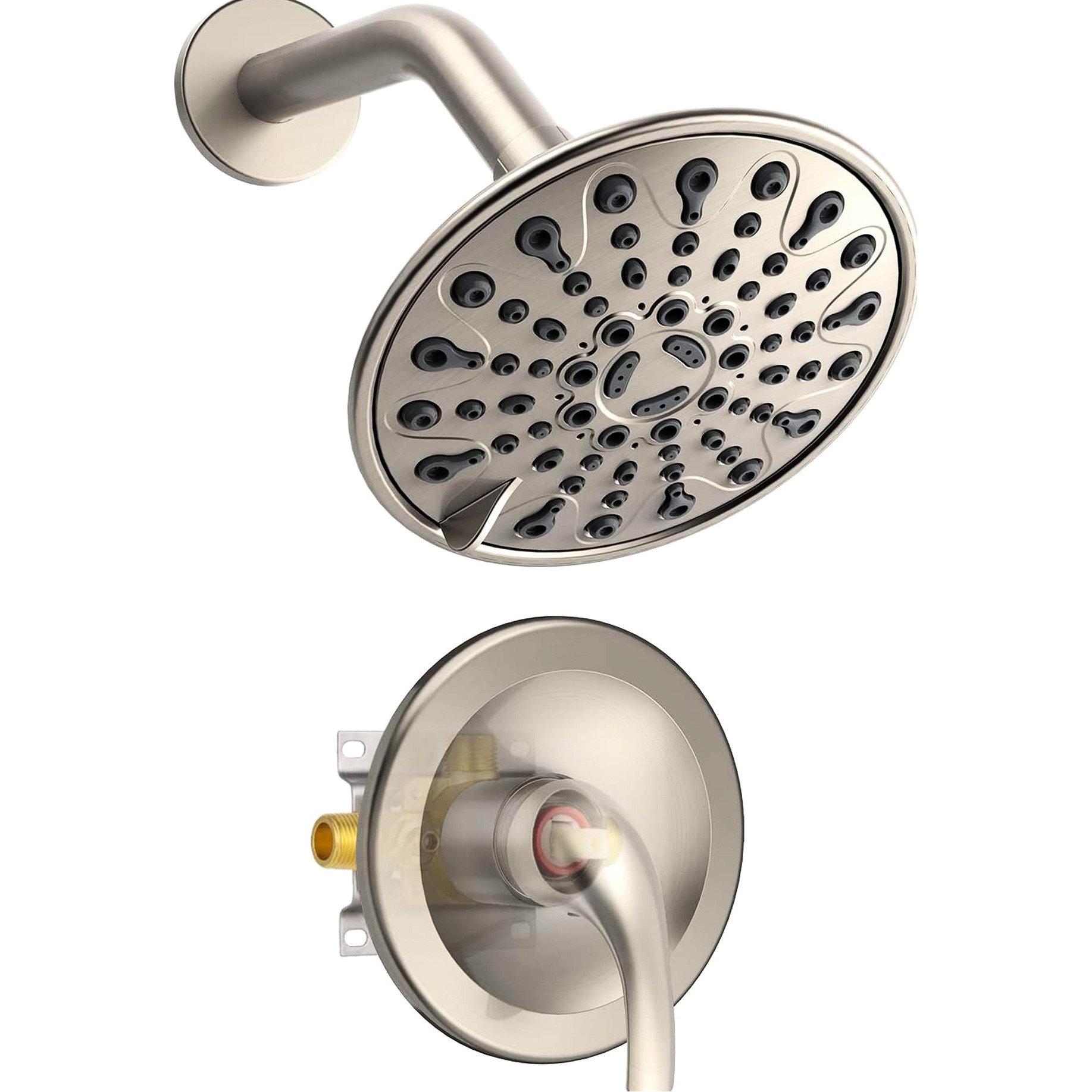 EchoElegance Single Handle 6 - Functions Wall Mounted Shower Faucet ...