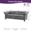 Canapé Chesterfield à accoudoirs arrondis 84,65 po, canapé 3 places en suède bronzé avec capitonnage à boutons profonds, canapé de salon classique avec structure robuste, imperméable et résistant aux taches