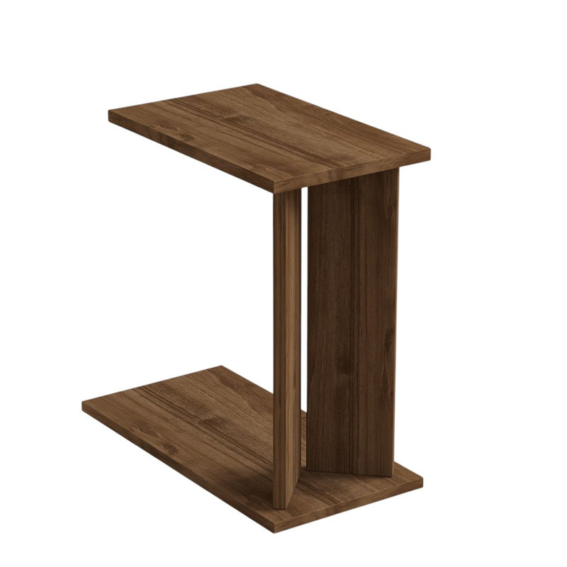 Modern Side Table, 19.7 x 19.1 x 15.7 inches | 100% Melamine Coated Particle Board, Thickness: 0.7 inches | Stylish and Functional Design for Living Room or Bedroom, Durable and Easy to Clean