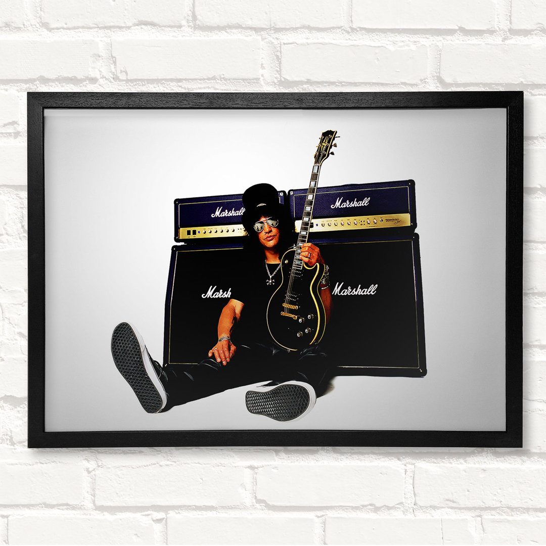 Slash Marshall Amps - Closed Corner Frame Kunstdrucke auf Holz