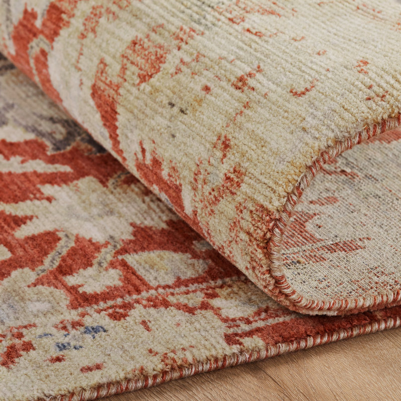 Josilyn Wool Floral Indoor Rug, Rectangle 5' x 7'