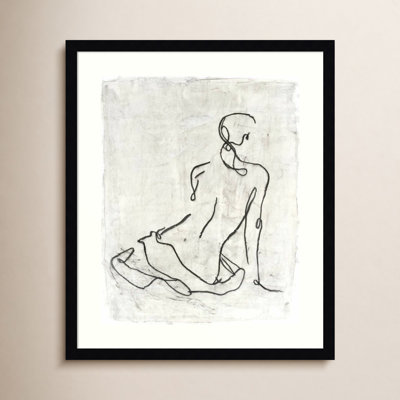 Embellished Gestural Contour I Print