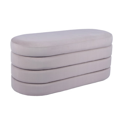 Velvet Ottoman Bench With Storage