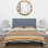 Ensemble de housse de couette crème à rayures Mid-Century orange rayé