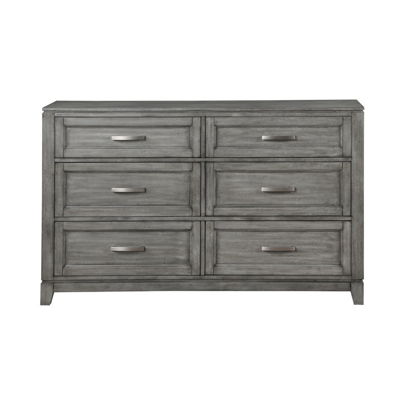 Commode 6 tiroirs Schroeder, Gris