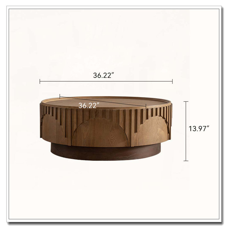 Round Wood Coffee Table