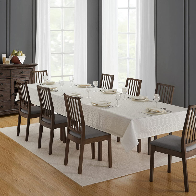 Rectangular Polyester Tablecloth, 144" L x 60" W, Ivory