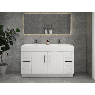 Ensemble de meuble-lavabo double 60 po Carliss