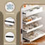 Kitchen Pantry Cabinet with 3 Keyboard Drawers and 6 Door Shelves Adjustable-310396845