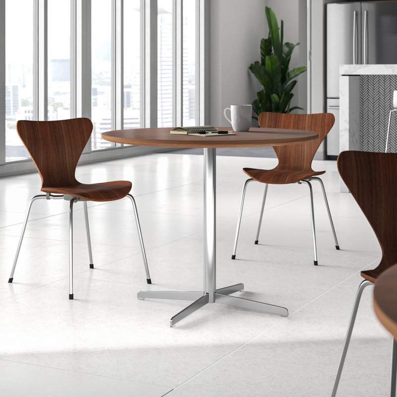 Table de réunion circulaire Kerveen, Noyer, 29" H x 36" L x 36" D