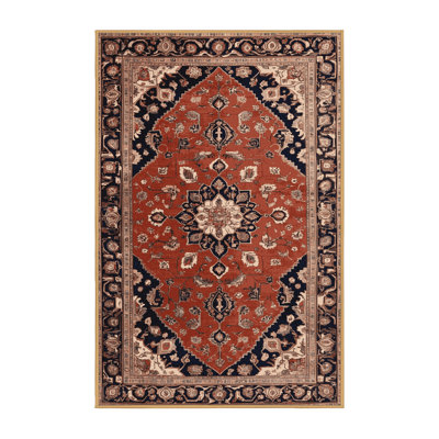 Machine Washable Persian Brown Area Rug
