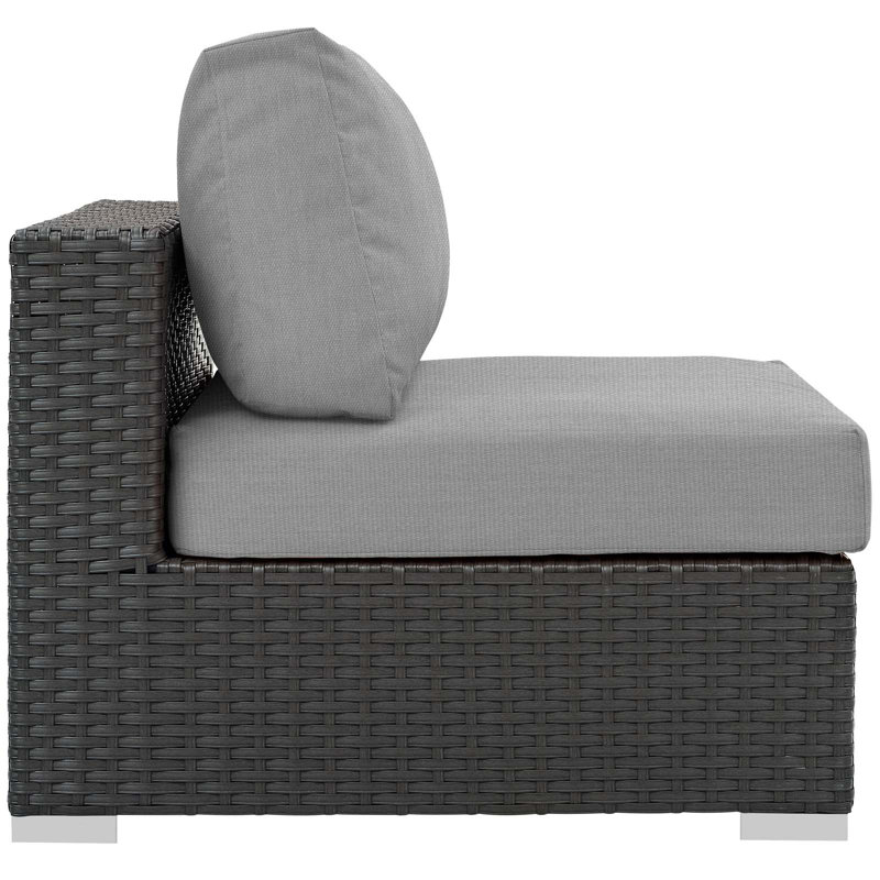 Modway Stopover Outdoor Patio Sunbrella Armless, Gray