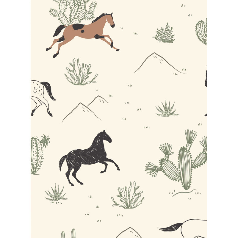 Howdy Horses Peel And Stick Wallpaper