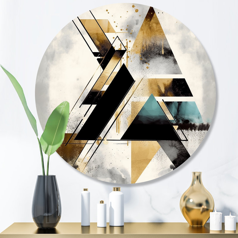Décoration murale verte en métal Boho III, H 16 po x l 16 po x P 1 po