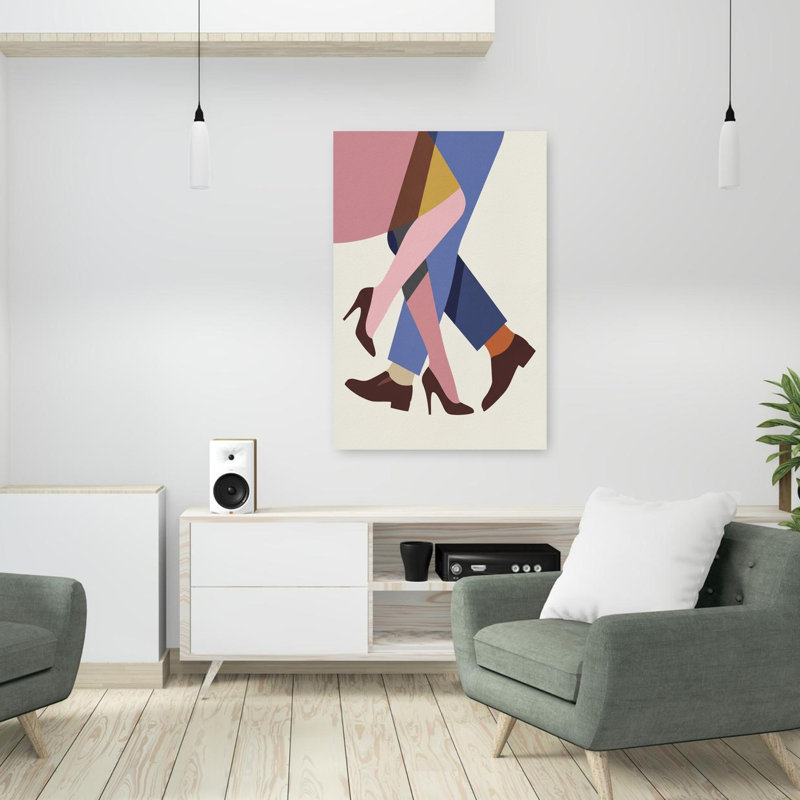 Art abstrait contemporain abstrait abstrait dansant, H 36 po x l 24 po