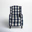 Fauteuil inclinable manuel rembourré Celia avec dossier à oreilles classique et pieds en bois en forme de vase-1603263330