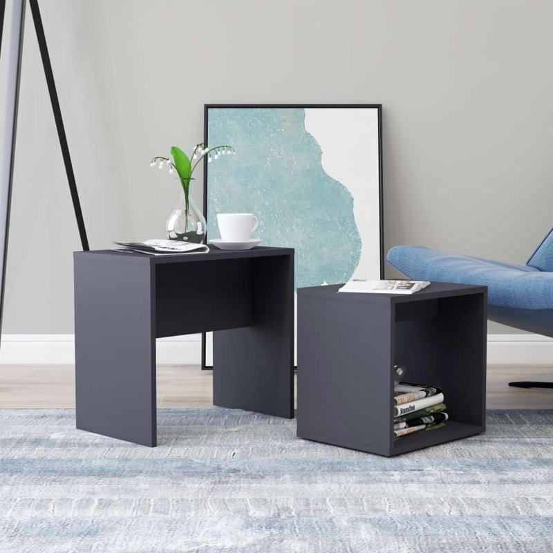 Table basse avec rangement Bortkur, gris