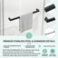 Porte de douche coulissante réglable sans cadre avec porte-serviettes, l 68 à 72 po x H 76 po-129381605
