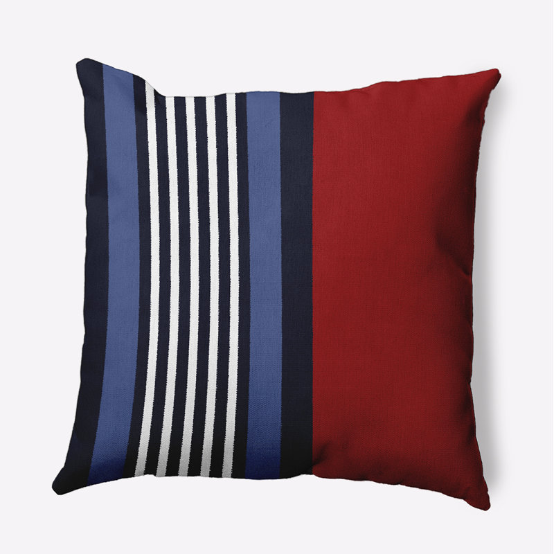 Housse de coussin d'extérieur carré Sail, Sun & Fun, 18 po x 18 po, Rouge / noir